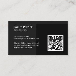 Minimale Professionele QR-code Zwarte Zakelijke Ka Visitekaartje