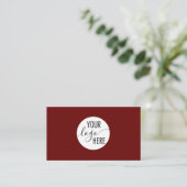 Minimale Professionele Rood Company Logo QR-code Visitekaartje (Staand voorkant)