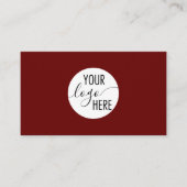 Minimale Professionele Rood Company Logo QR-code Visitekaartje (Voorkant)