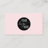 Minimale professionele roze Logo QR-code van het b Visitekaartje (Voorkant)