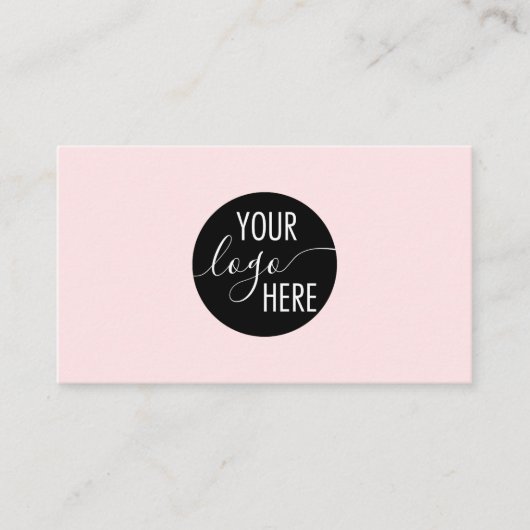 Minimale professionele roze Logo QR-code van het b Visitekaartje (Voorkant)