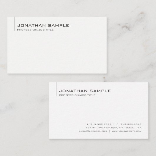Minimale professionele Sjabloon met hoge kwaliteit Visitekaartje (Voorkant / Achterkant)