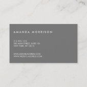 Minimale professionele sociale media donkergrijs visitekaartje (Achterkant)