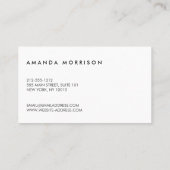 Minimale professionele sociale media White Visitekaartje (Achterkant)