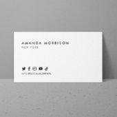 Minimale professionele sociale media White Visitekaartje