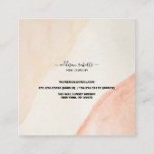 Minimale professionele Terracotta Boho-juwelenzorg Vierkante Visitekaartje (Achterkant)