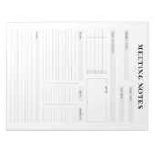 Minimale professionele vergadernotities Planner Notitieblok (Voorkant)