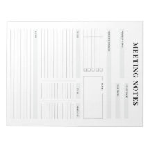 Minimale professionele vergadernotities Planner