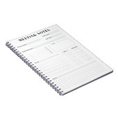 Minimale professionele vergadernotities Planner Notitieboek (Rechterzijde)
