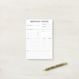 Minimale professionele vergadernotities Planner Post-it® Notes