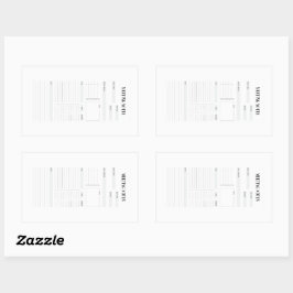 Minimale professionele vergadernotities Planner Rechthoekige Sticker