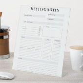 Minimale professionele vergadernotities Planner Reclamebord Met Voetstuk (Insitu)