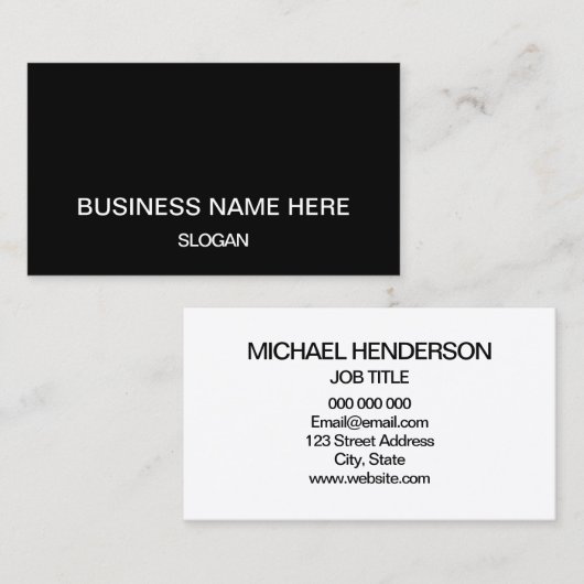 Minimale professionele visitekaartjes (Voorkant / Achterkant)