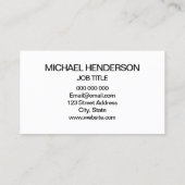 Minimale professionele visitekaartjes (Achterkant)