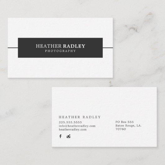 Minimale professionele Visitekaartjes (Voorkant / Achterkant)