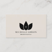 Minimale professionele zand netwerklotus visitekaartje (Voorkant)