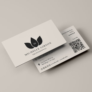 Minimale professionele zand netwerklotus visitekaartje
