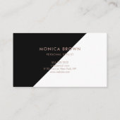 Minimale professionele zwart-wit visitekaartje (Achterkant)