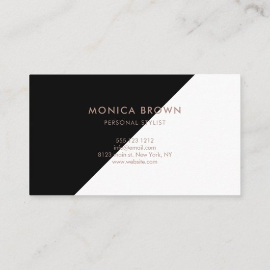 Minimale professionele zwart-wit visitekaartje (Achterkant)