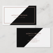 Minimale professionele zwart-wit visitekaartje (Voorkant / Achterkant)