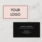 Minimale professionele zwarte en zwarte tinten visitekaartje (Voorkant / Achterkant)