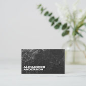 Minimale professionele zwarte houtskool krabbel visitekaartje (Staand voorkant)