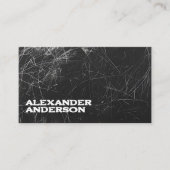 Minimale professionele zwarte houtskool krabbel visitekaartje (Voorkant)