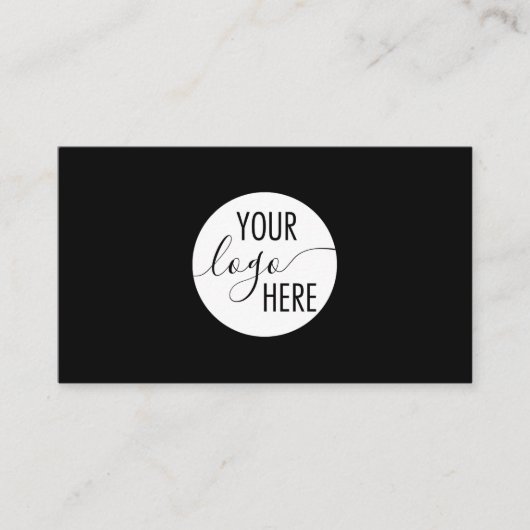 Minimale professionele zwarte Logo QR-code van het Visitekaartje (Voorkant)