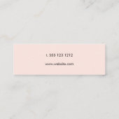 Minimale professionele zwarte roze mini visitekaartje (Achterkant)