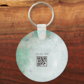 Minimale promotionele product zakelijke Logo QR-co Sleutelhanger (Achterkant)