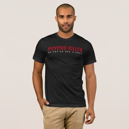 Minimale Psycho Killer Street T-shirt (Voorkant volledig)