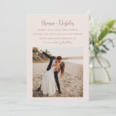 Minimale QR-code Boho All in One Wedding Kaart (Staand voorkant)