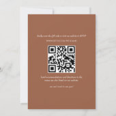 Minimale QR-code Boho All in One Wedding Kaart (Achterkant)