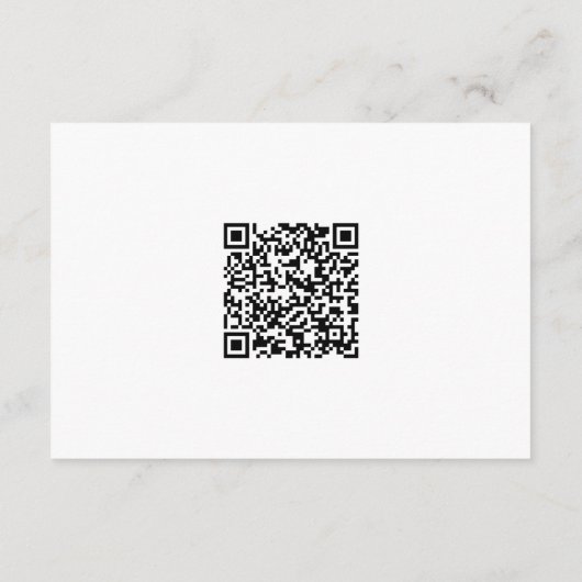 Minimale QR-code bruiloft details behuizing Kaart (Achterkant)