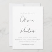 Minimale QR-code bruiloft Kaart (Voorkant)