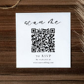 Minimale QR-code bruiloft RSVP-Kaart Informatiekaartje