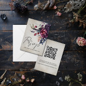 Minimale QR-code bruiloft RSVP-respons Kaart