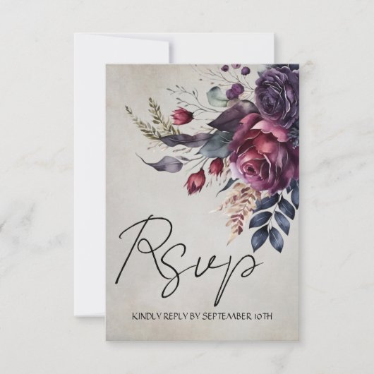 Minimale QR-code bruiloft RSVP-respons Kaart (Voorkant)