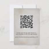 Minimale QR-code bruiloft RSVP-respons Kaart (Achterkant)