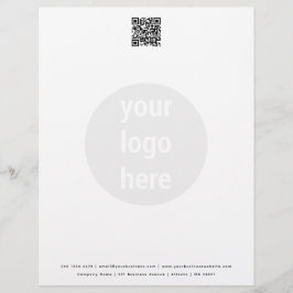 Minimale QR Code Business Logo Letterhead Briefhoofd