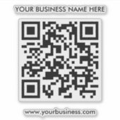 Minimale QR-code Business Vinyl Cut Sticker (Voorkant)