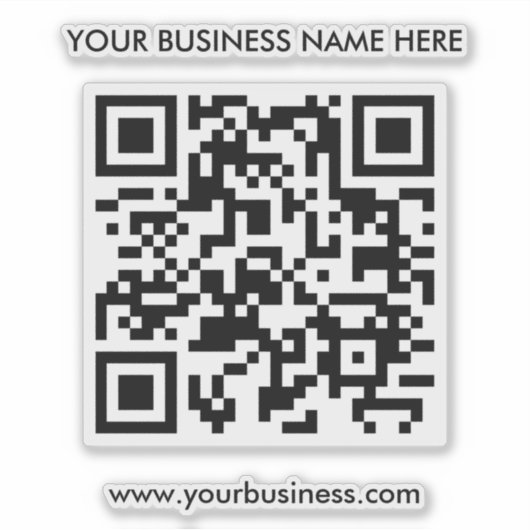 Minimale QR-code Business Vinyl Cut Sticker (Voorkant)