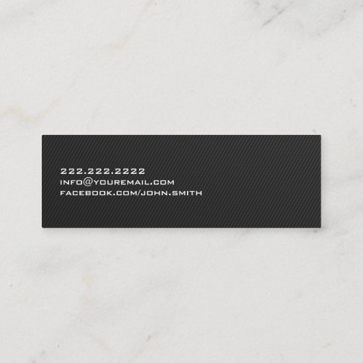 Minimale QR-code elegant zwart Mini Visitekaartje (Achterkant)