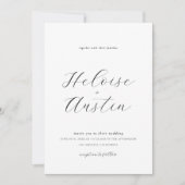 Minimale QR Code Foto B&W Weddenschap Kaart (Voorkant)