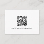 Minimale QR-code - Gegevens legant White Wedding E Informatiekaartje (Achterkant)