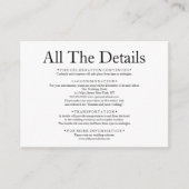 Minimale QR-code - Gegevens legant White Wedding E Informatiekaartje (Voorkant)