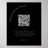 Minimale QR-code huwelijksreis fonds Poster (Voorkant)