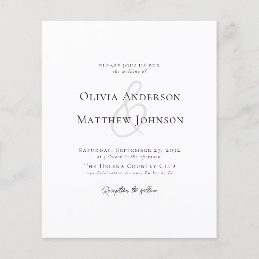 Minimale QR-code in één bruiloft (Voorkant)