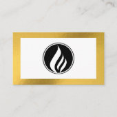 Minimale QR Code logo met gouden lijsten visitekaa Visitekaartje (Voorkant)