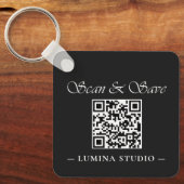 Minimale QR-code loyaliteitsbeloning Sleutelhanger (Voorkant)